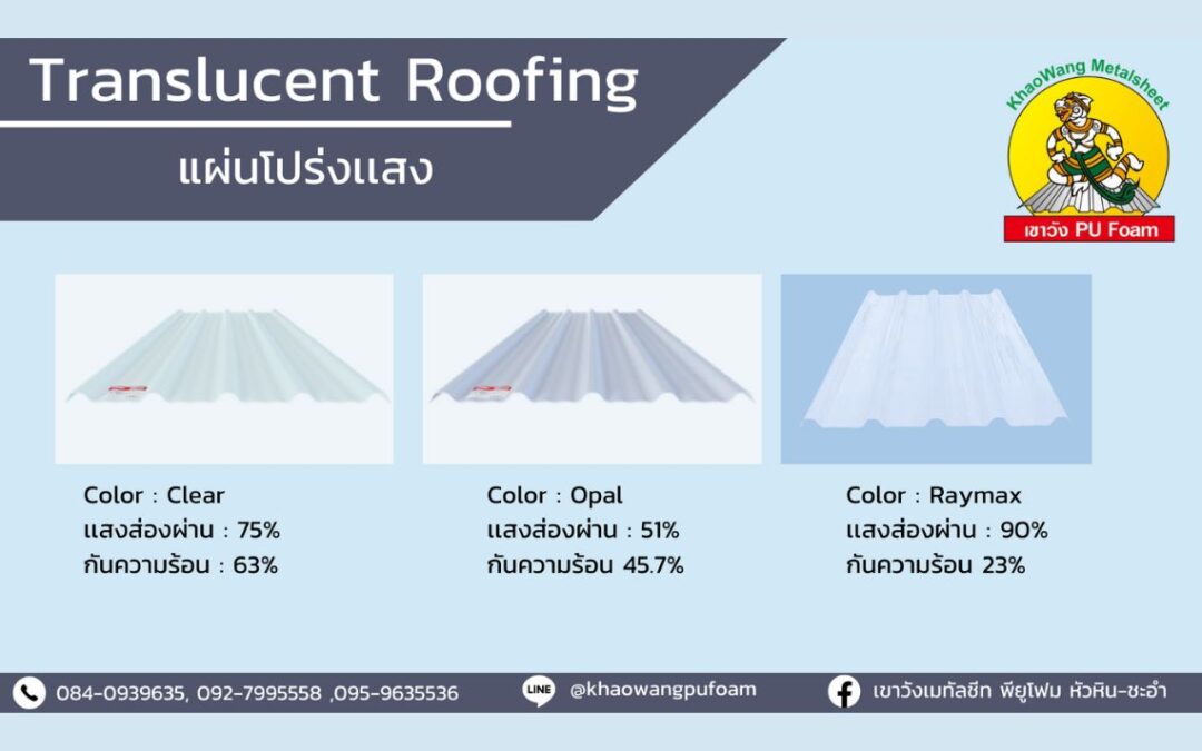 แผ่น TRANSLUCENT ROOFING